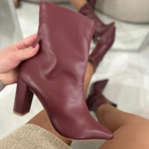 BOTA CANO CURTO SALTO BLOCO POLIANA