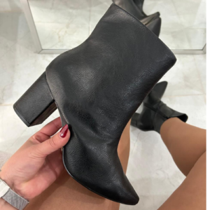 BOTA CANO CURTO SALTO BLOCO BIA